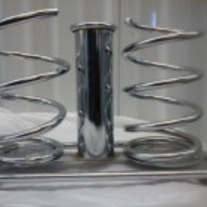 Chrome coil stand 8in by 3in by 5in